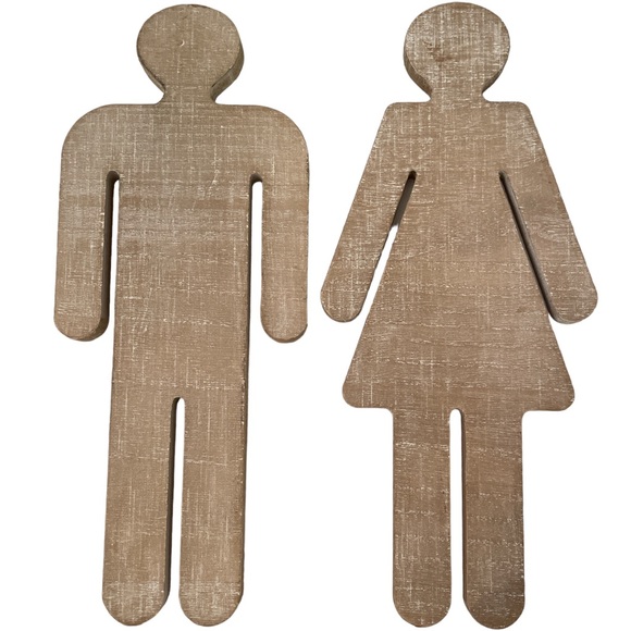 Hobby Lobby Other - Farmhouse Restroom BathRoom Signs His & Hers Wood New Wall Decor 14” H country
